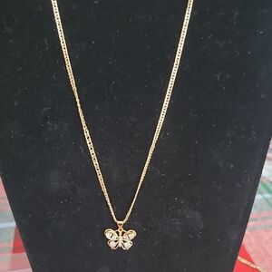 Pretty Bird Gold Butterfly Necklace